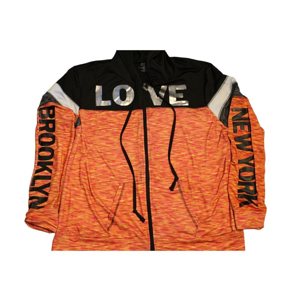 "Brooklyn" "Love" by Body Instinct Full Zip Lightweight Hoodie Women's Size 3X